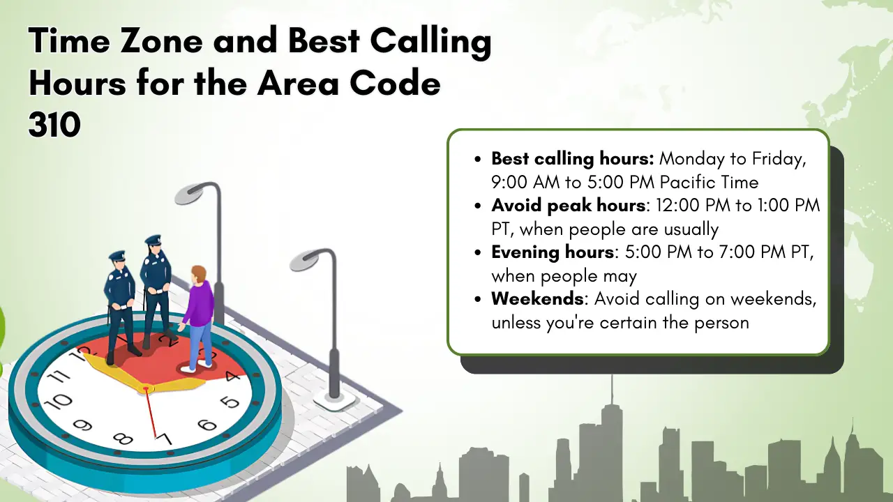 Time Zone and Best Calling Hours for the Area Code 310