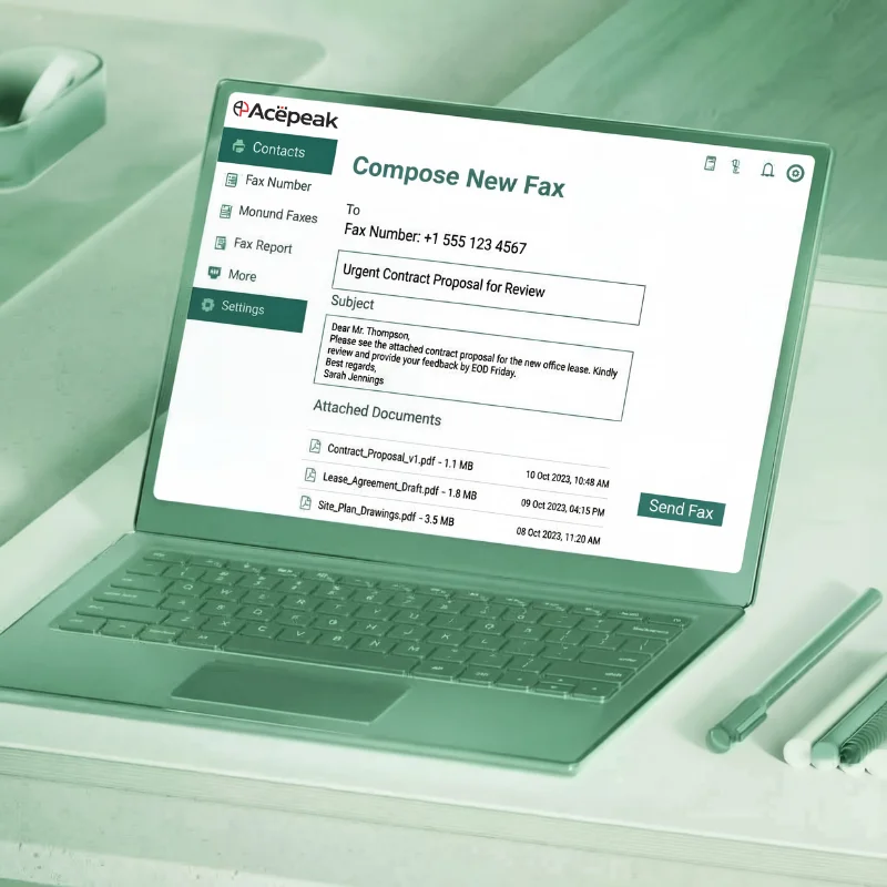 Secure, modern & compliant online faxing Services