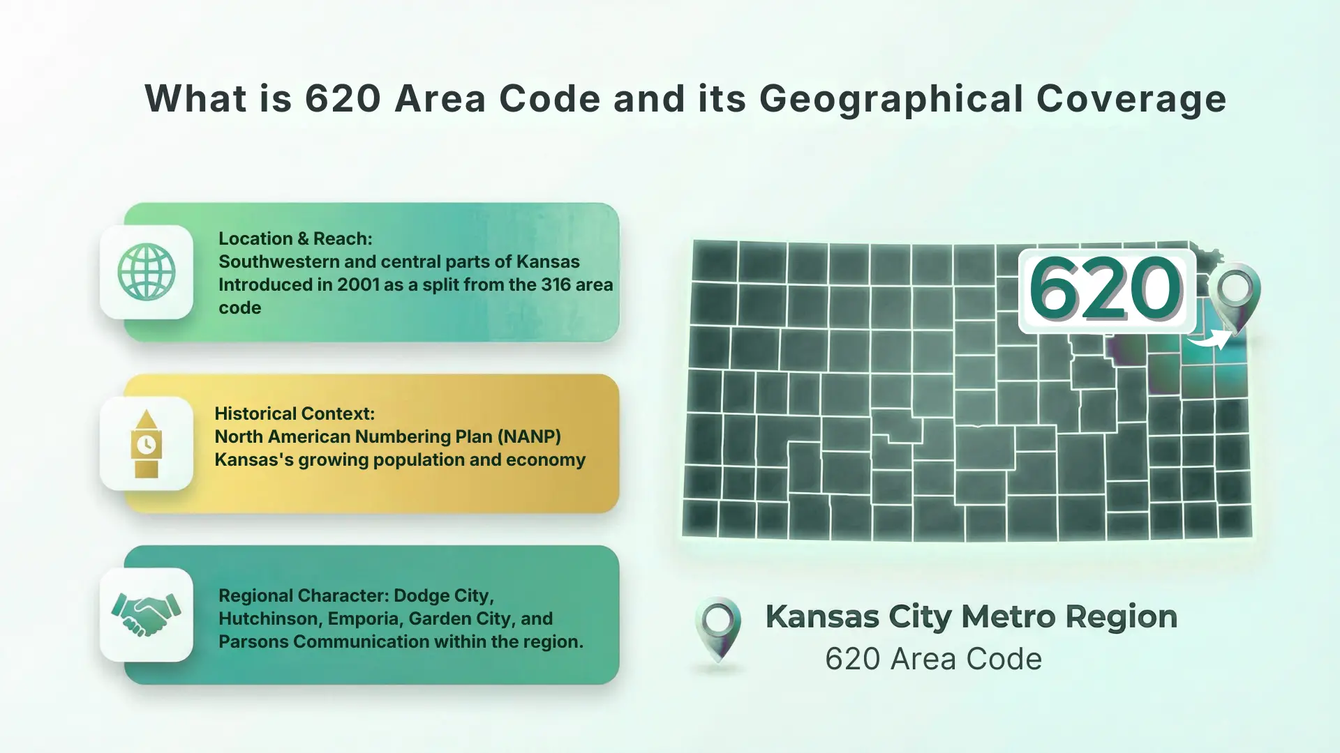 Explore The 620 Area Code Phone Number In Kansas