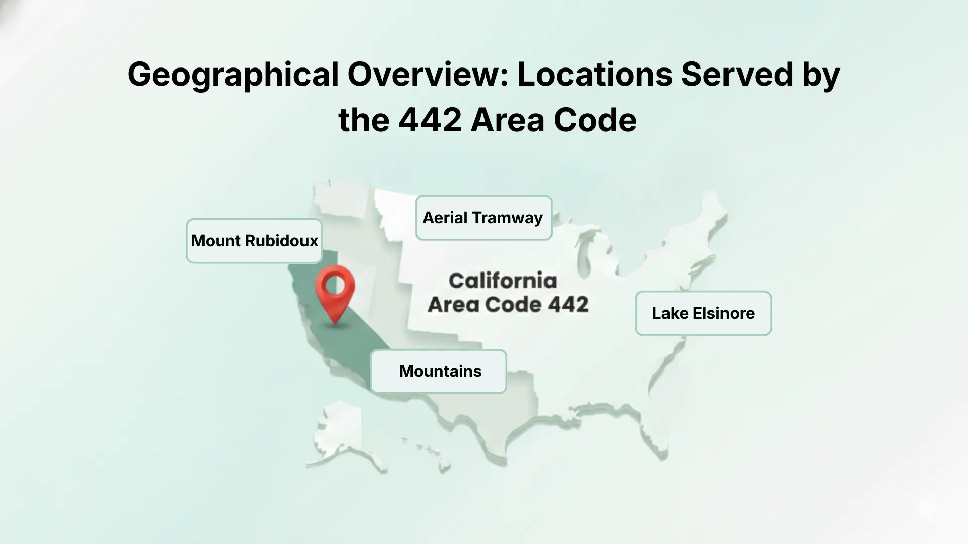 Geographical Overview: Locations Served by the 442 Area Code