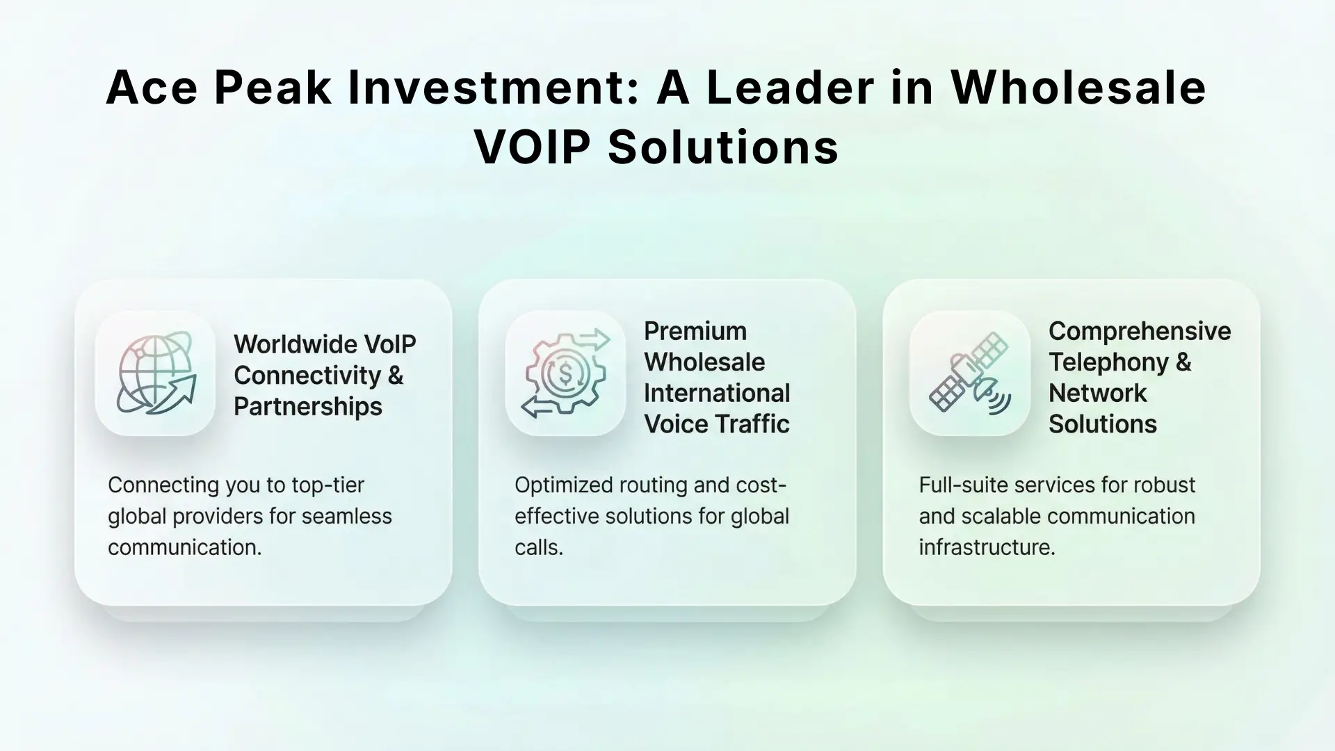 Ace Peak Investment: A Leader in Wholesale VOIP Solutions