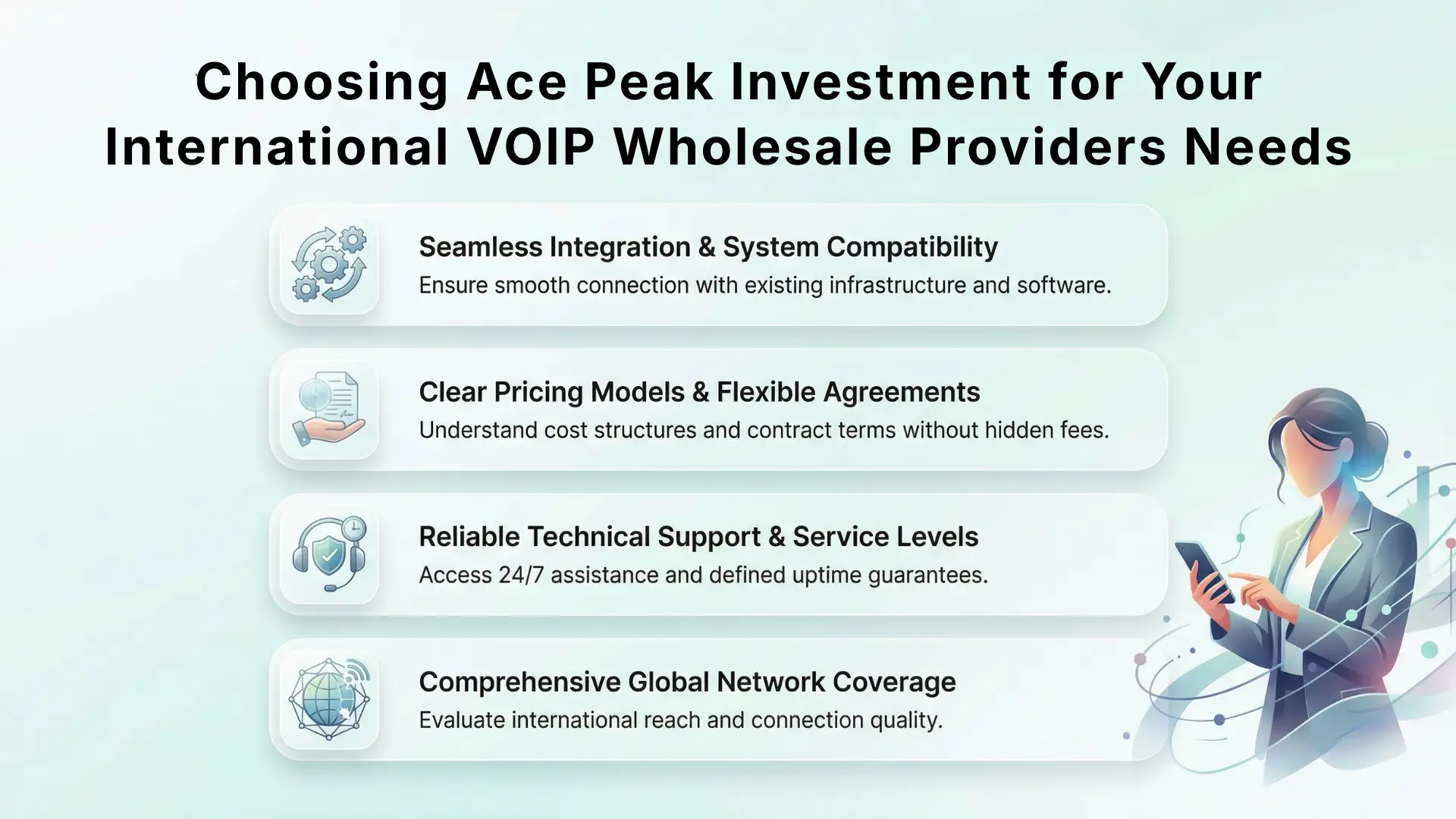 Choosing Ace Peak Investment for Your International VOIP Wholesale Providers Needs
