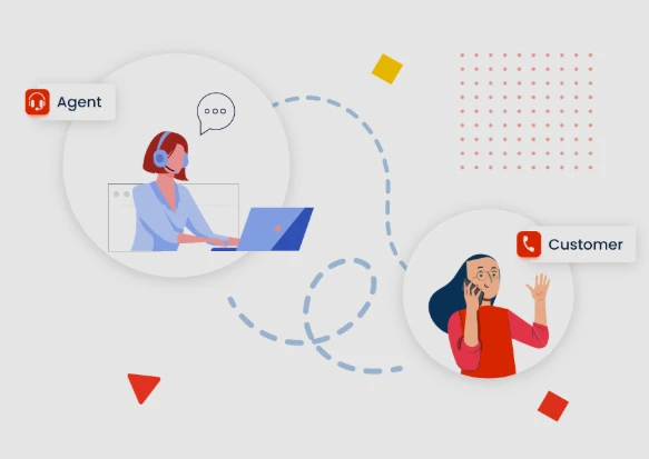 Agent and Customer Communication Flow