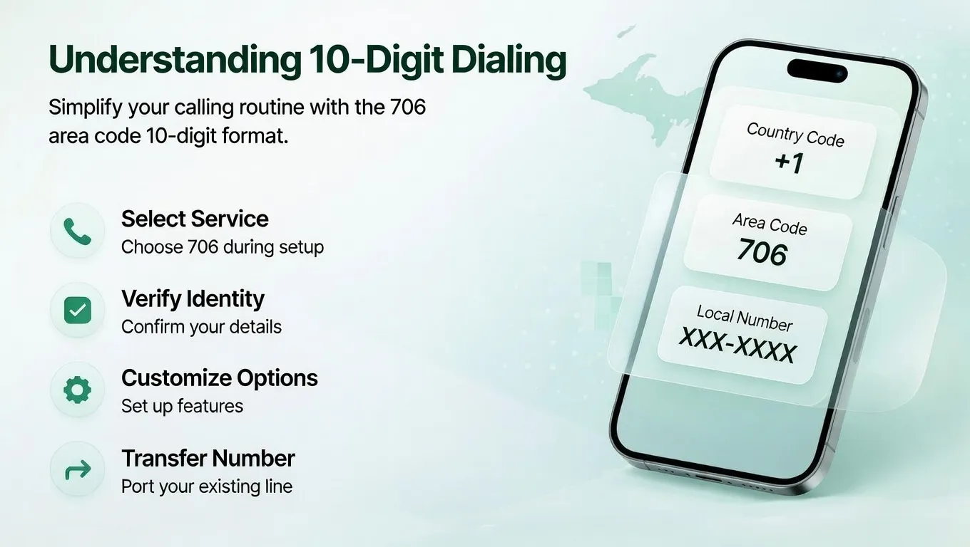 Comprehending 10-Digit Dialing Format.