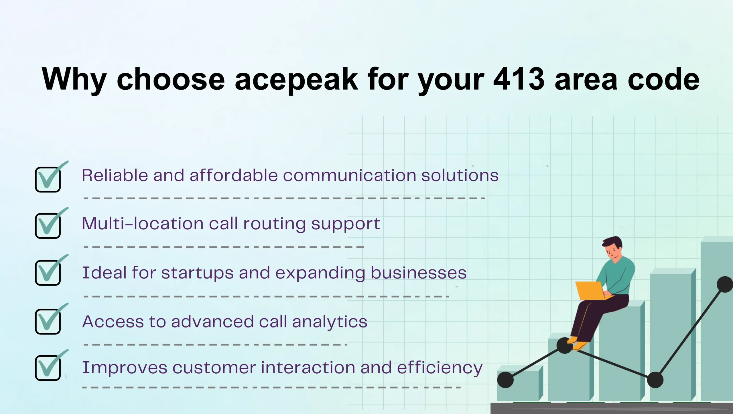 why choose acepeak for your 413 area code need