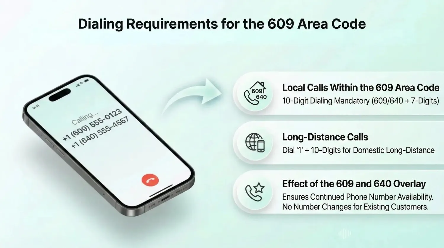609 Dialing Rules