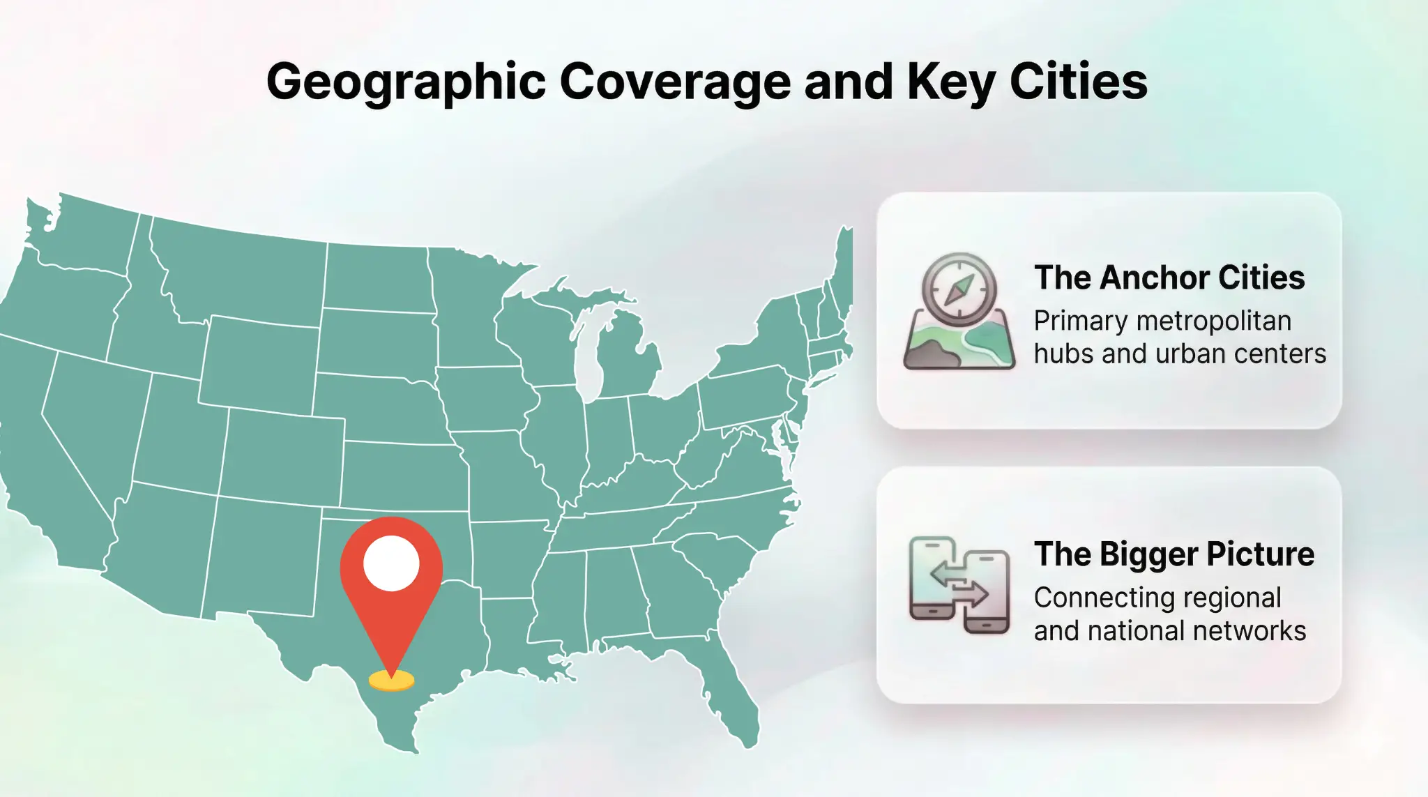 Regional map coverage